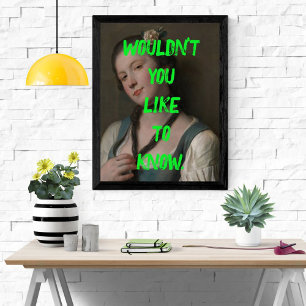 Poster Saucy ne voudrais-tu pas connaître Pop Art Girl