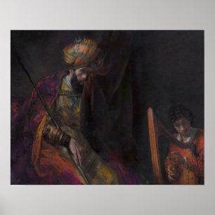 Poster Saul et David (Mauritshuis) par Rembrandt -