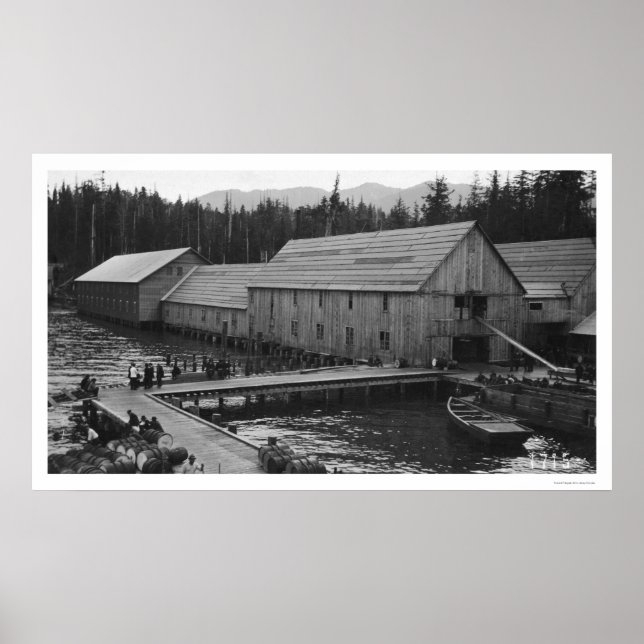 Poster Saumon Cannery Ketchikan, Alaska 1918 (Devant)