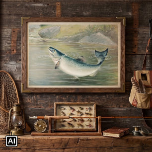 Poster Saumon de Californie par S.A. Kilbourne, Poisson V