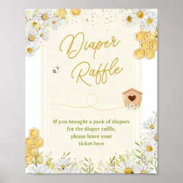 Poster Saupoudrer de Baby shower de miel de chaudière à r