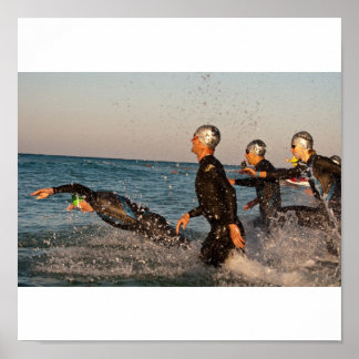 Poster Sauter dans l'océan