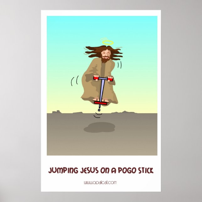 Poster Sauter Jésus sur un bâton de Pogo (Devant)