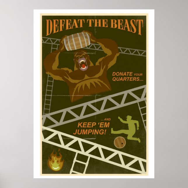 Poster Sauter les tonneaux (Devant)