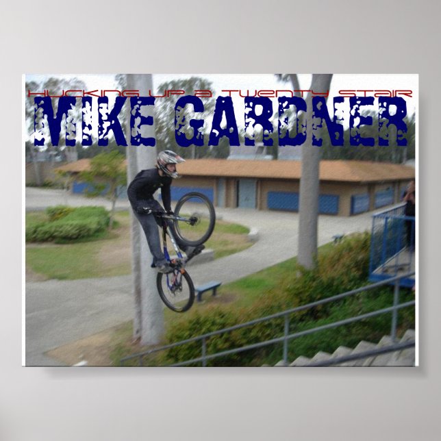 Poster sauter vingt escaliers (Devant)