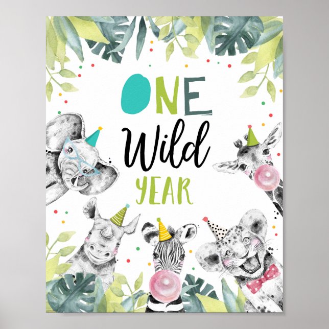 Poster Sauvage An Safari Boy Voyage d'anniversaire (Devant)