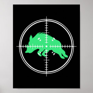 Poster Sauvage Boar Tir Cible Chasse De Cochon Pour Chass