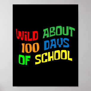 Poster Sauvage Environ 100 Jours École 100e Jour Enseigna