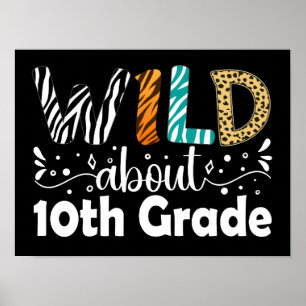 Poster Sauvage Environ 10e année Retour à l'école Dixième