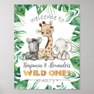Poster Sauvage Ones Anniversaire Fête de bienvenue