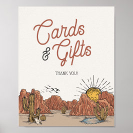 Poster Sauvage West Rodeo cartes et signe de fête de cade