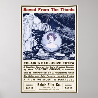 Poster Sauvé Du Titanic 14 Mai 1912