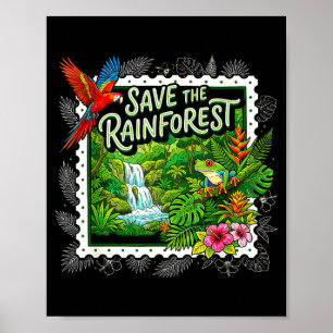 Poster Sauver la grenouille arboricole de la forêt tropic
