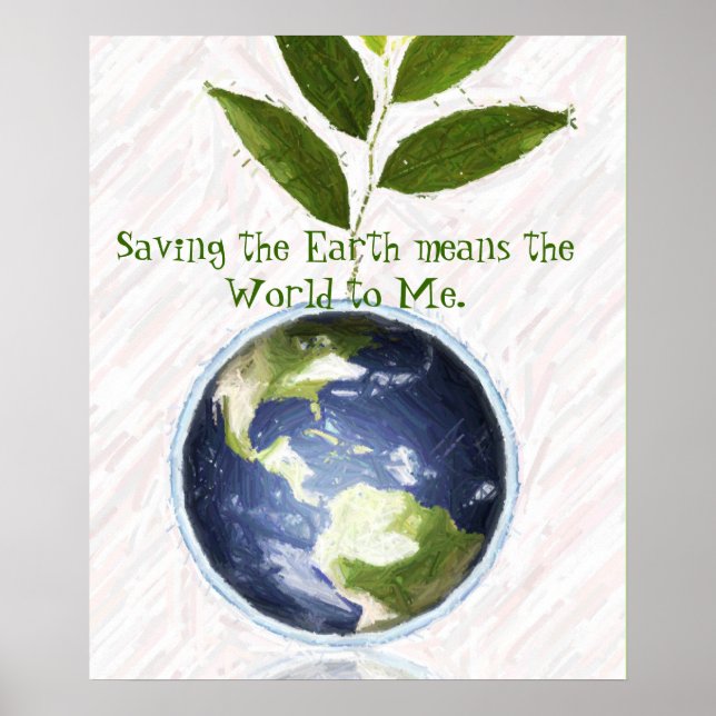 Poster Sauver la Terre signifie pour le monde (Devant)