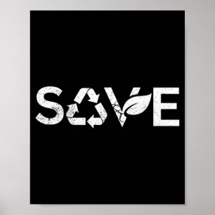 Poster Sauver La Terre Symbole De Recyclage Terre Écologi