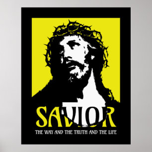 Poster Sauver la voie La vérité et la vie Jaune