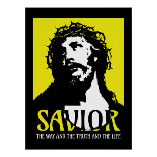 Poster Sauver la voie La vérité et la vie Jaune
