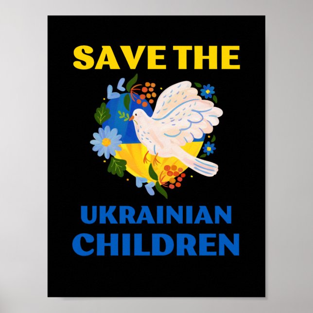 Poster sauver les enfants ukrainiens (Devant)