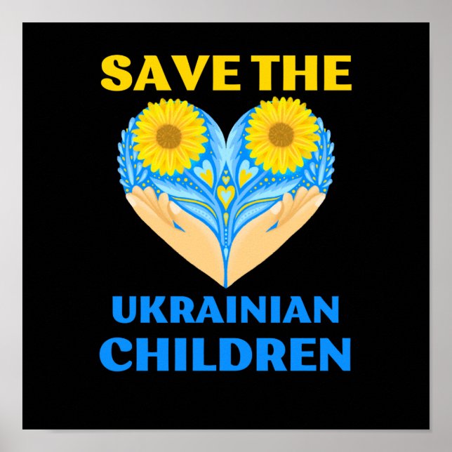 Poster sauver les enfants ukrainiens (Devant)