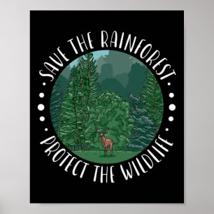 Poster Sauvez La Forêt Arrienne Protégez Le Jour des terr