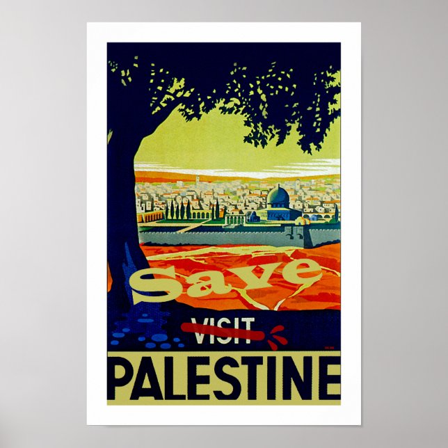 Poster Sauvez la Palestine (Devant)