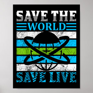 Poster Sauvez la planète Terre Globe De l'environnement P