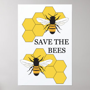 Poster Sauvez l'affiche inspirante des abeilles