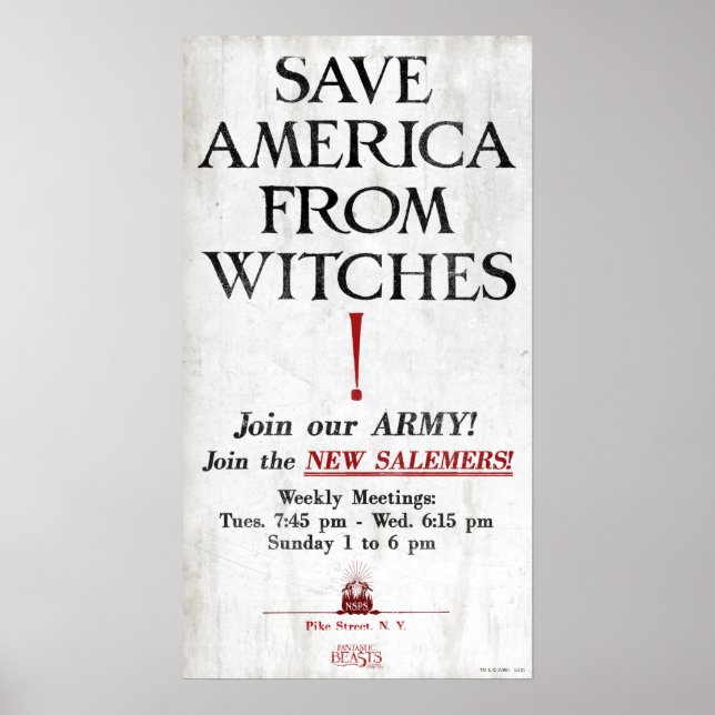 Poster Sauvez l'Amérique des sorcières (Devant)