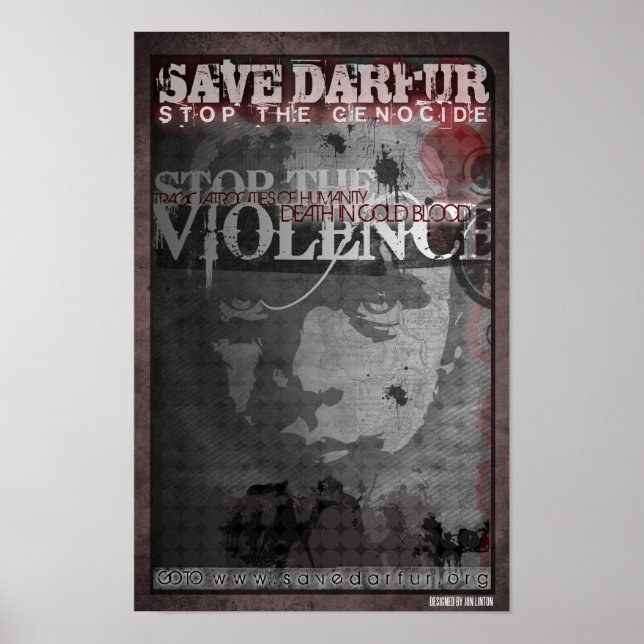 Poster Sauvez le Darfour 17X11 (Devant)