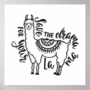 Poster Sauvez le drame pour votre lama