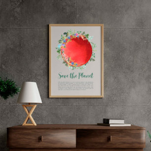 Poster Sauvez le Jour des terres Planète Protégez notre p