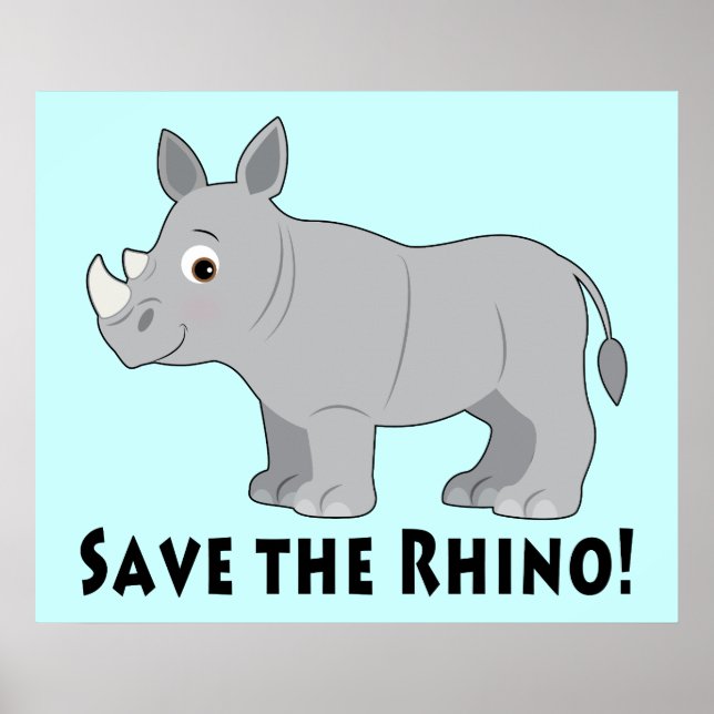 Poster Sauvez le Rhino ! (Devant)