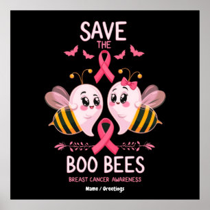 Poster Sauvez les abeilles Boo Cancer du sein Femmes Hall