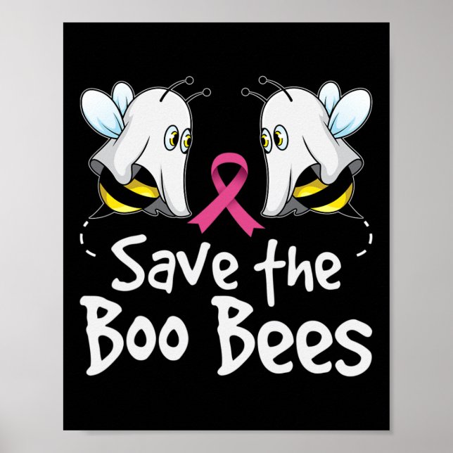 Poster Sauvez les abeilles Boo Sensibilisation au cancer  (Devant)
