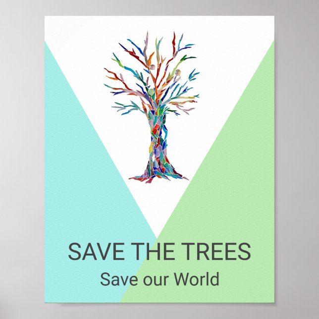 Poster Sauvez les arbres (Devant)