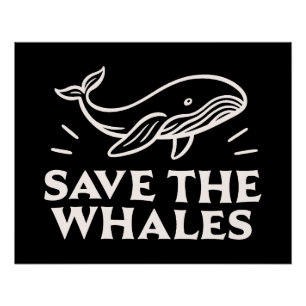 Poster Sauvez les baleines