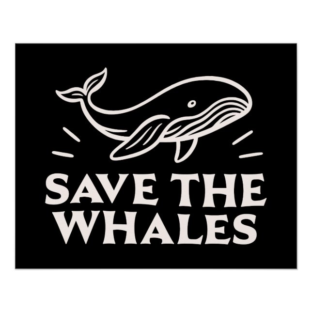 Poster Sauvez les baleines (Devant)