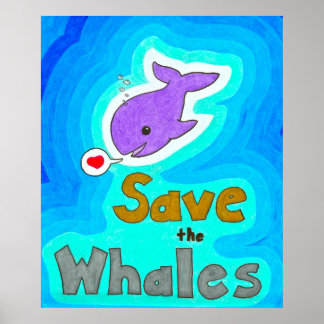 Poster Sauvez les baleines