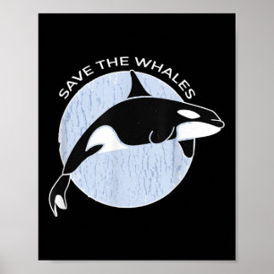 Poster Sauvez Les Baleines I Ocean De l'environnement Pro