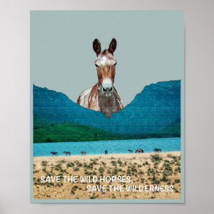 Poster Sauvez les chevaux sauvages, sauvez la nature sauv