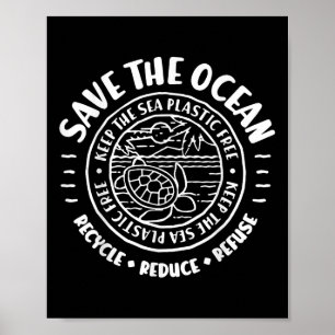Poster Sauvez L'Océan, Protection De l'environnement, Scu