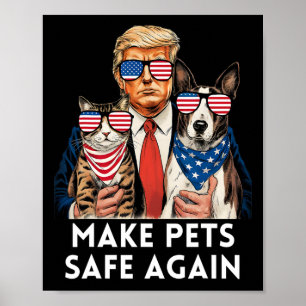 Poster Sauvez Nos Animaux Votez Pour Trump Trump Vance Él