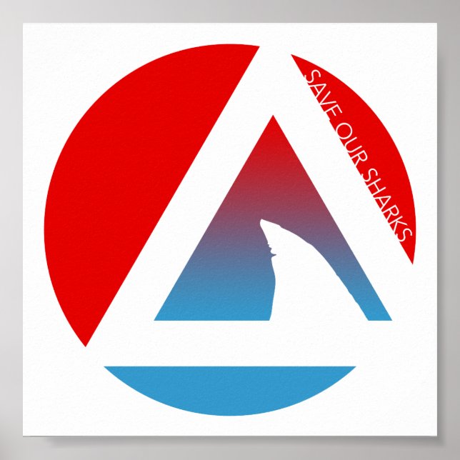 Poster sauvez nos cercles de requins (Devant)