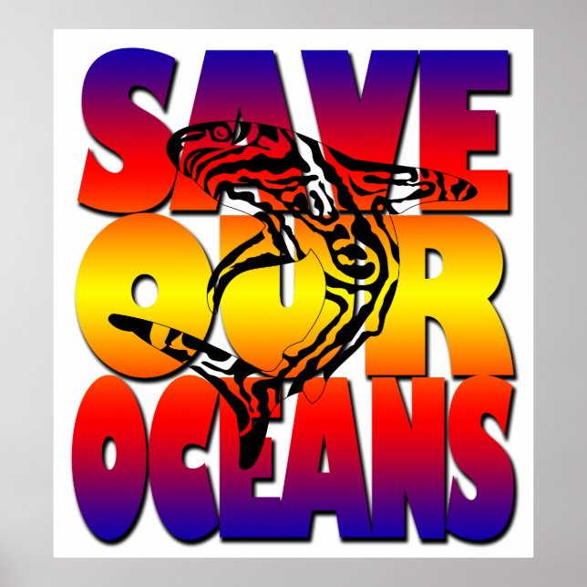 Poster Sauvez Nos Océans-Requin (Devant)
