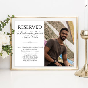 Poster Sauvez un siège Frère de la Mémorial Photo Graduat