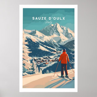 Poster Sauze dOulx Imprimer Italie 1