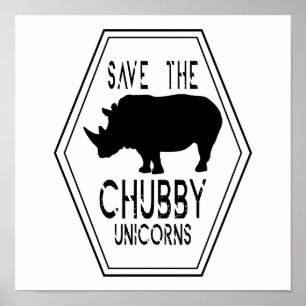 Poster Save The Chubby Unicorns