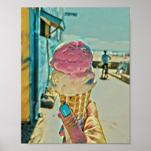 Poster Saveur de crème glacée