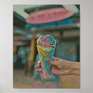 Poster Saveur de crème glacée