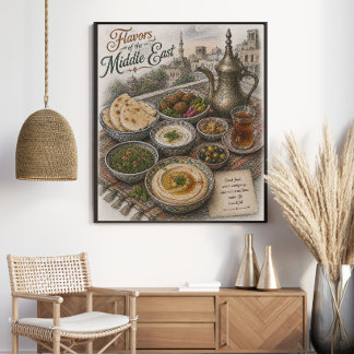 Poster Saveurs du Moyen-Orient Culinaire